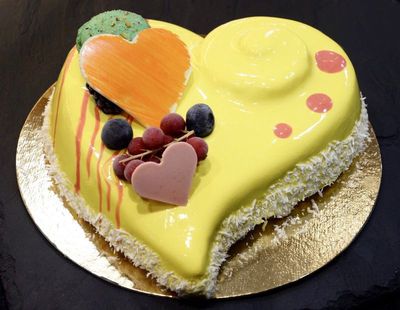 Gâteau Coeur Citron Fait Maison à Partager Saint Valentin Boulangerie Aixoise Marseille