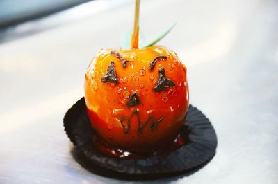 Pomme d'Amour Sucre Citrouille Faite Maison Individuelle Halloween Boulangerie Aixoise Marseille